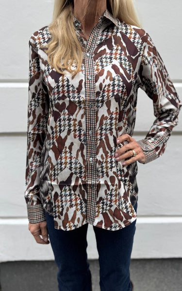 Brown silk